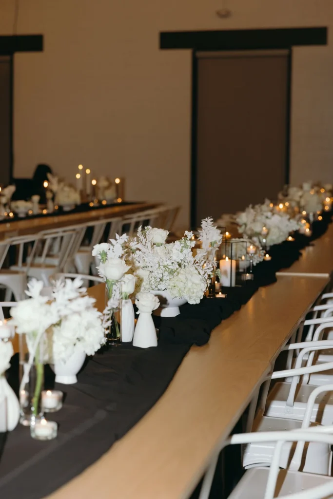 Black and white glitzy holiday party