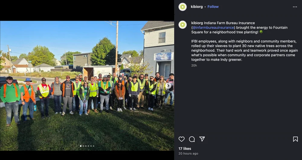 Corporate team volunteering in Indianapolis, IN