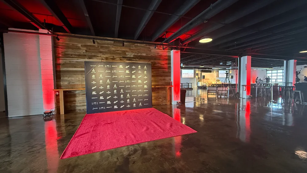 Red carpet set up at Radius in downtown Indianapolis