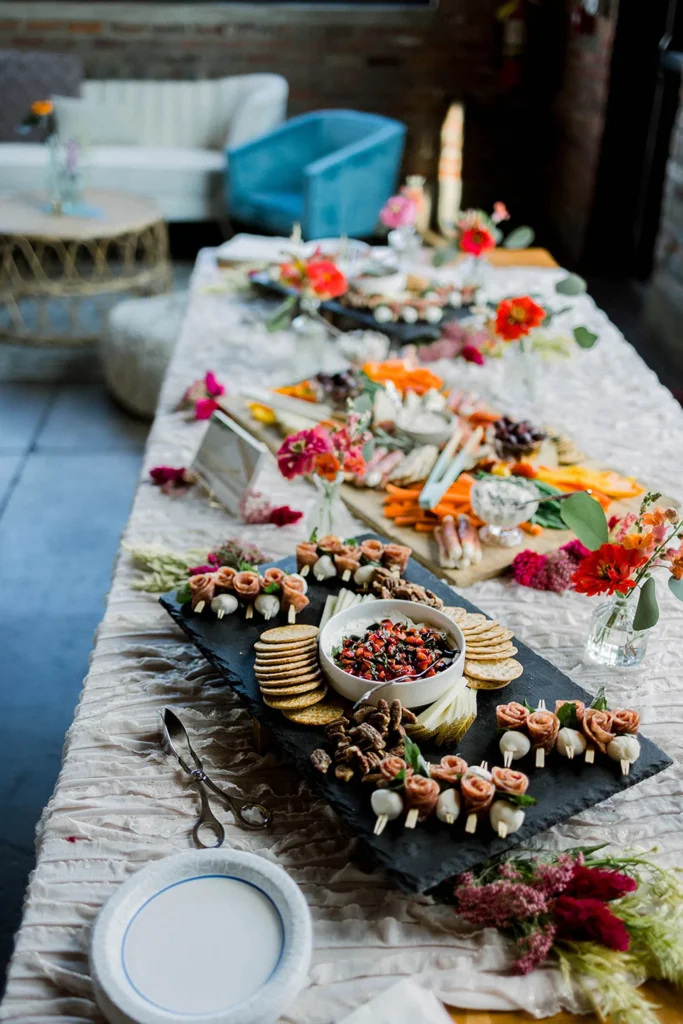 Charcuterie display at a corporate gala event