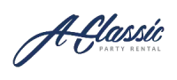 A Classic Party Rental Logo - Navy